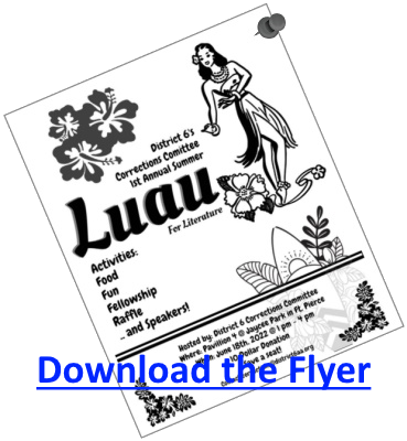 Luau for Literature flyer